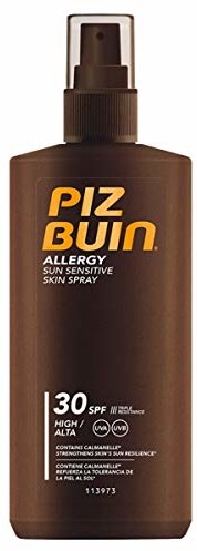Piz Buin Allergy Sun Sensitive Skin Spray LSF 30 High Protection, szybko wchłaniający się spray przeciwsłoneczny dla alergików z kompleksem ochronnym przeciwko podrażnieniom skóry (1 x 200 ml)