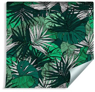 Muralo Tapeta Liście Monstera Bananowca Palmy 1107862178 T_F_10mx53_W_1107862178_S