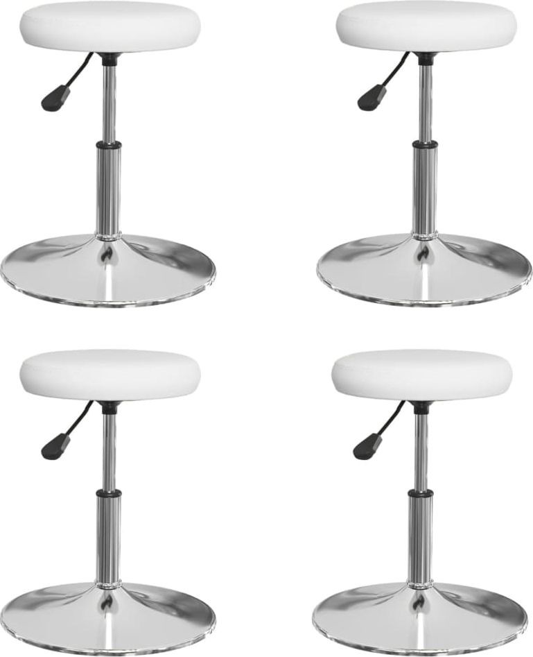 vidaXL Krzesła stołowe 4 szt. białe sztuczna skóra 3085662