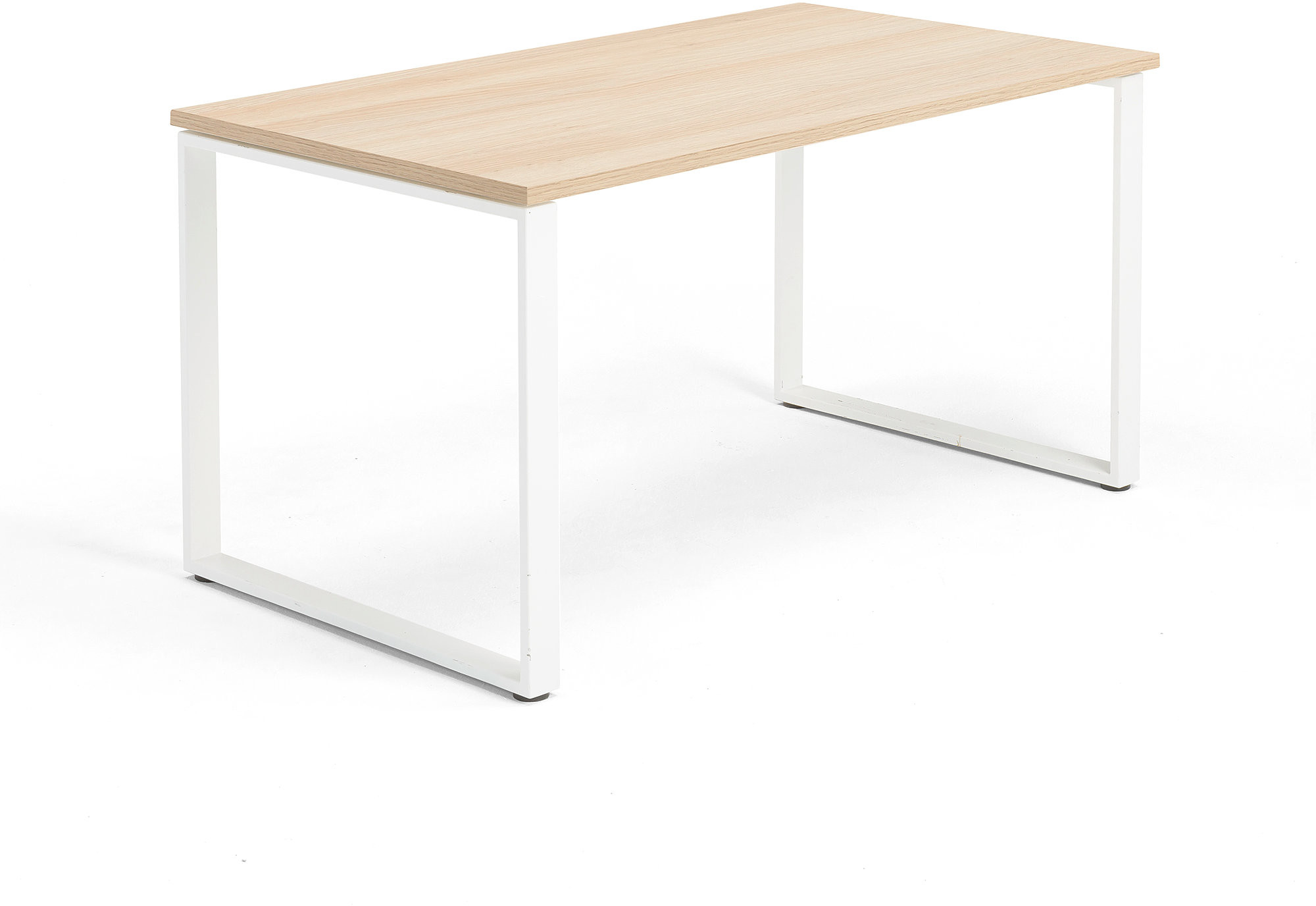 AJ Biurko Modulus rama O 1400x800 mm biała rama dąb 1611836