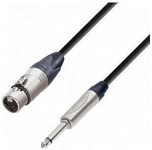 Adam Hall Cables 5 Star Series - Microphone Cable Neutrik XLR żeński / 6,3 mm jack mono 3 m przewód mikrofonowy K5MFP0300
