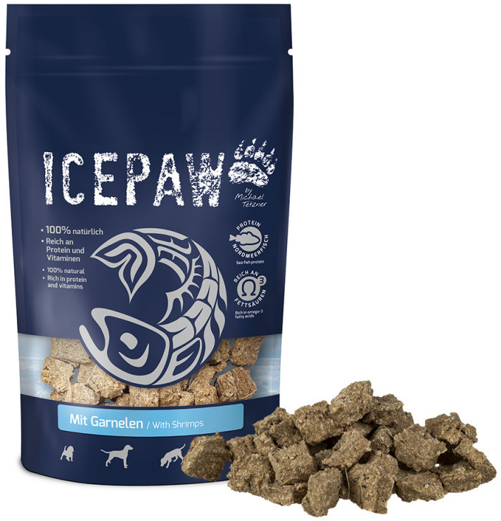 ICEPAW Icepaw Garnelen - przysmaki z filetów ryb i krewetek 150g