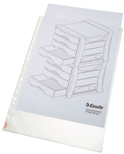 Esselte Leitz 55231 plastikowa koszulka na dokumenty Standard Plus, A3 o wysokiej, PP, dostępne w wielu rozmiarach, trwały ,50 St., bezbarwny 55231