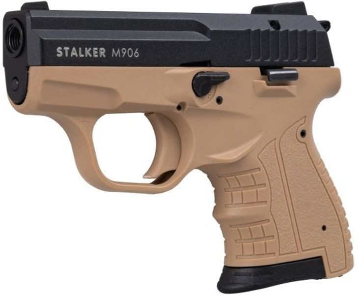 Opinie o Pistolet hukowy STALKER M906 FDE brown kal. do 6 mm