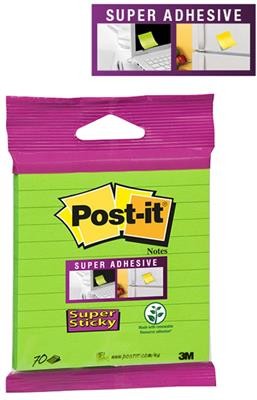 Post-It 3M Bloczek samoprzylepny (XL-LL), 101x101mm, 70 kart., zawieszka, neon, zielony 3M-FT510280876
