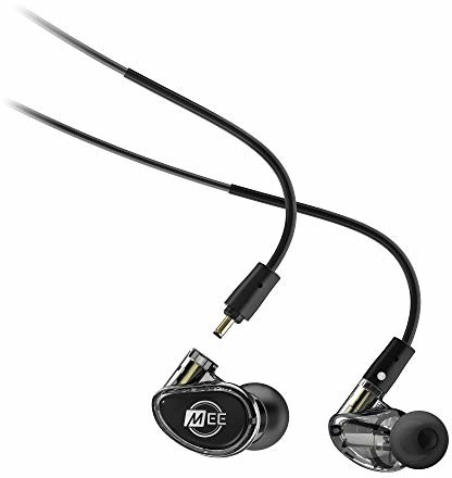MEE audio - MX4 Pro Hybrid Quad-Treiber, individuell anpassbar, geräuschisolierend, universell passend, modulares Musiker-In-Ear-Monitor, abnehmbare Kabel  Smoke