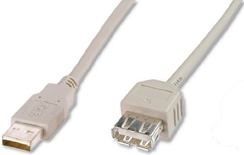 Digitus o długości 1,8 m USB 2.0 A wtyczka a puszki przedłużenie kabla Beige AK-300202-018-E