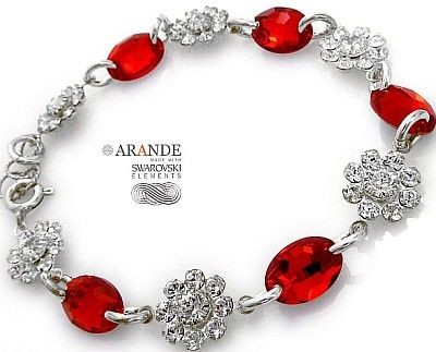 Swarovski Arande Piękna Bransoletka Srebro Red Feel 2283246915