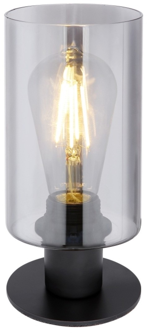 Globo Lighting Lampa stołowa czarny szkło przydymione metal HADERA 15465T