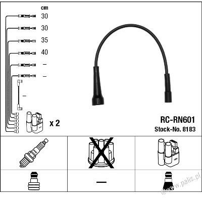 NGK Przewody zapłonowe 8183 RC-RN601