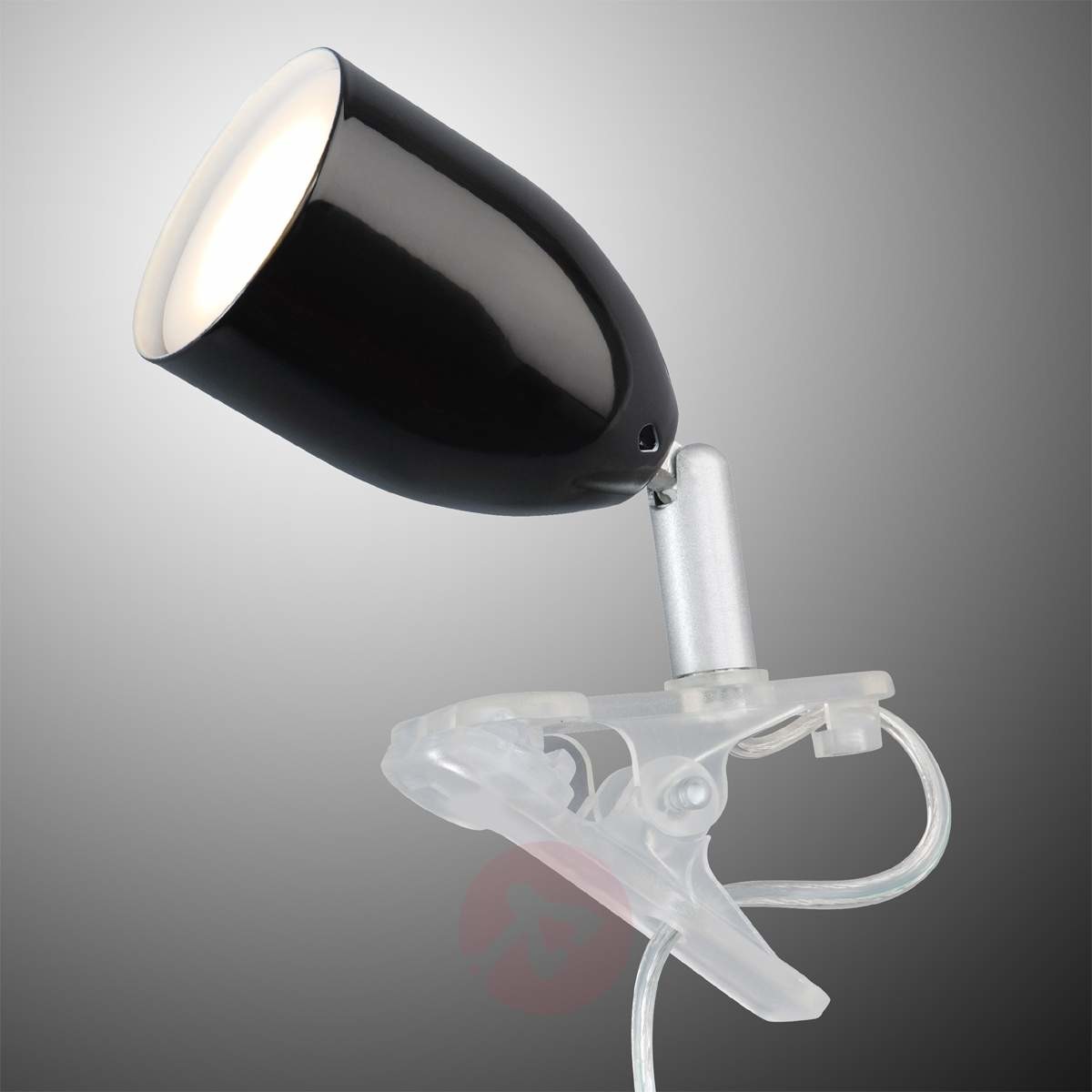 BRILLIANT Nowoczesny klips LED LEO, czarny