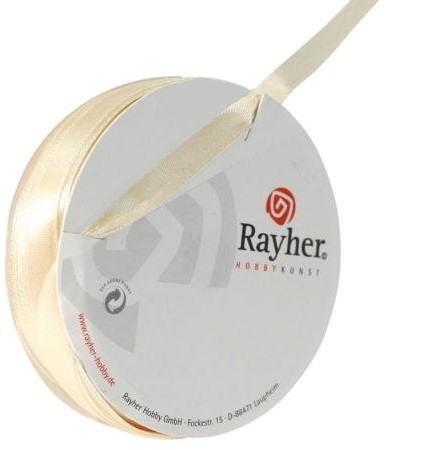 Rayher 5521303 taśma satynowa, 7 MM, rolka SB 10 m, beżowy 55-213-03