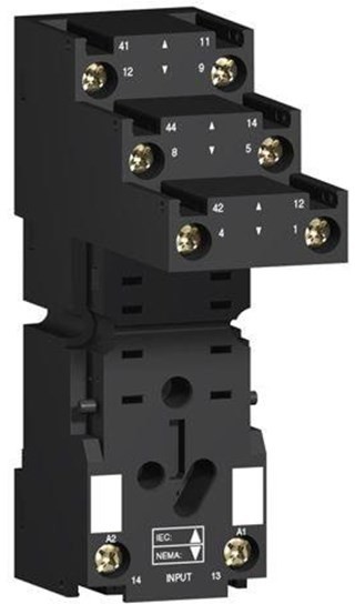 SCHNEIDER Socket with 4 c/o for rxm2/4 with separate screw terminals RXZE2S114M