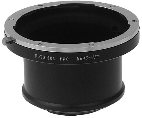 Fotodiox Pro Lens Mount Adapter, Mamiya 645 Lens to Micro Four Thirds, MFT camera Camcorder  does not work with M645 Digital AF or Phase 1 Lenses B008BBIBH4