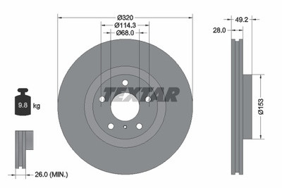 TEXTAR (TMD Friction Services GmbH) (TMD Friction Services GmbH) 92162405 92162405