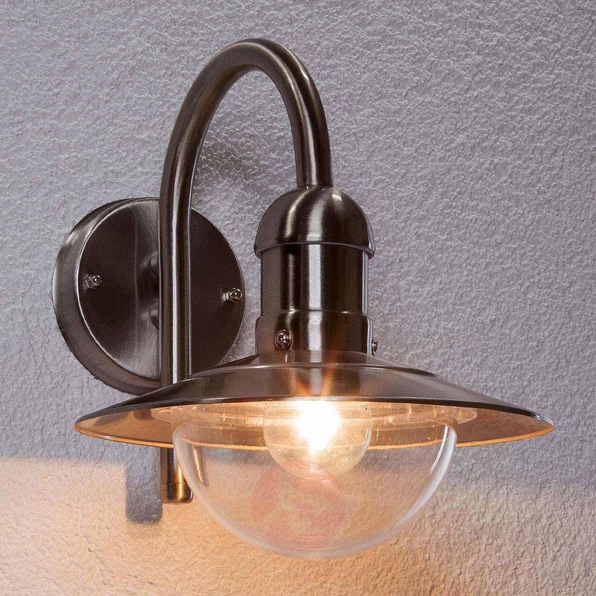 Lampenwelt Damion - nowoczesna zewnętrzna lampa ścienna stal