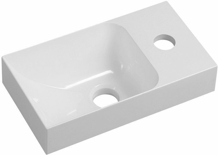 Sapho PICCOLINO umywalka kompozytowa 30,5x10x17cm bateria z prawej strony biały PK305