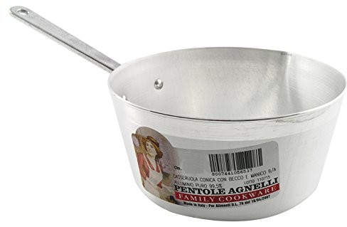 Pentole Agnelli pentole agnelli garnków, stożkowy kształt, z uchwytem z dziób, aluminiowa, bltf wykonana ze stali nierdzewnej, w kolorze srebrnym, srebrny/czarny, 22 cm FAMA922