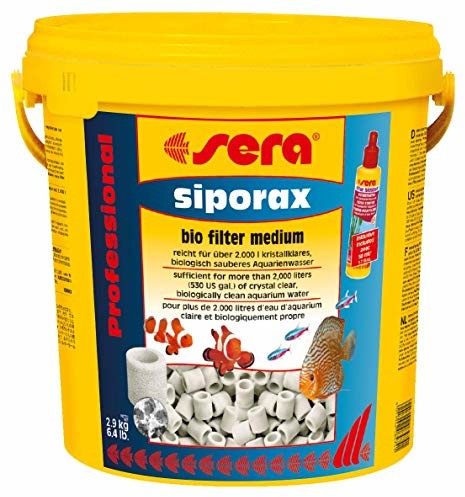 Sera sera Professional siporax (15 mm) - biologicznie oczyszczający wysokiej jakości środek filtrujący w kształcie pierścienia do akwarium, 10 l
