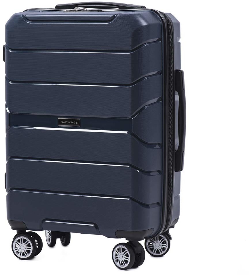 Wings Walizka kabinowa twarda z polipropylenu PP05 blue P1573