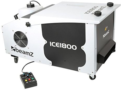 Beamz ICE1800 wytwornica mgły, 1800 W, 2,5 l, DMX, XLR, zdalne sterowana, kolor srebrny 160.518
