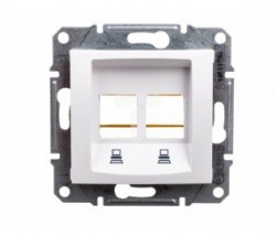 Schneider Sedna płytka do 2xRJ45 AMP Molex krem SDN4400623