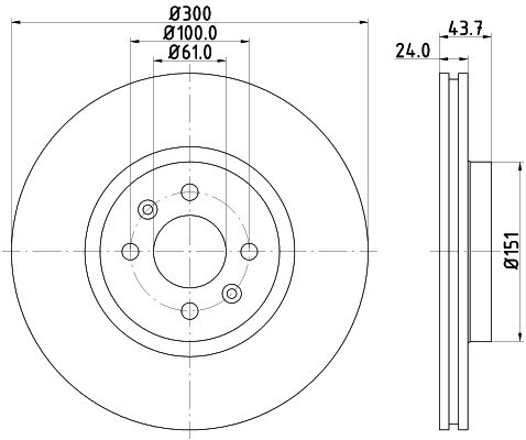 HELLA PAGID Tarcza hamulcowa PAGID 8DD355113-061