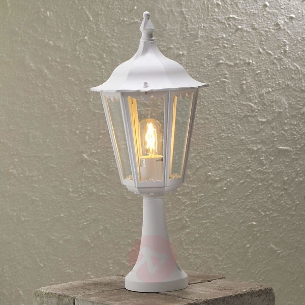 Konstsmide Czarująca lampa na cokół FIRENZE, biała
