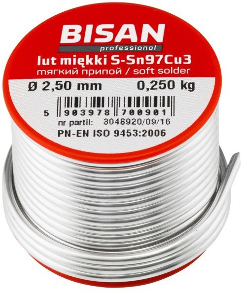 Bisan Spoiwo cynowe szpula 250 g 2 5 m