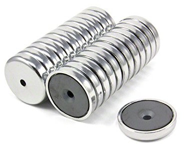 first4magnetsTM first4magnets y30bh garnek f4mf40  25 °C/umywalka grająca magnes ferrytowy wyciągnąć, 15 kg, opakowanie z 25, metalowa, srebrna Grubość, średnica 40 MM X 8 MM X 5 MM F4MF40-25