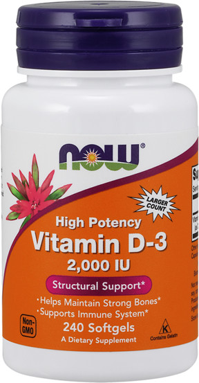 NOW Foods Foods Vitamin D-3 2000 IU 240 softgels