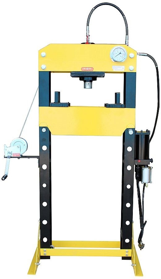443 DOSTAWA GRATIS! 44358875 Prasa hydrauliczna pneumatyka ruchomy tłok regulowany stół siła nacisku 40 T) 58875-uniw