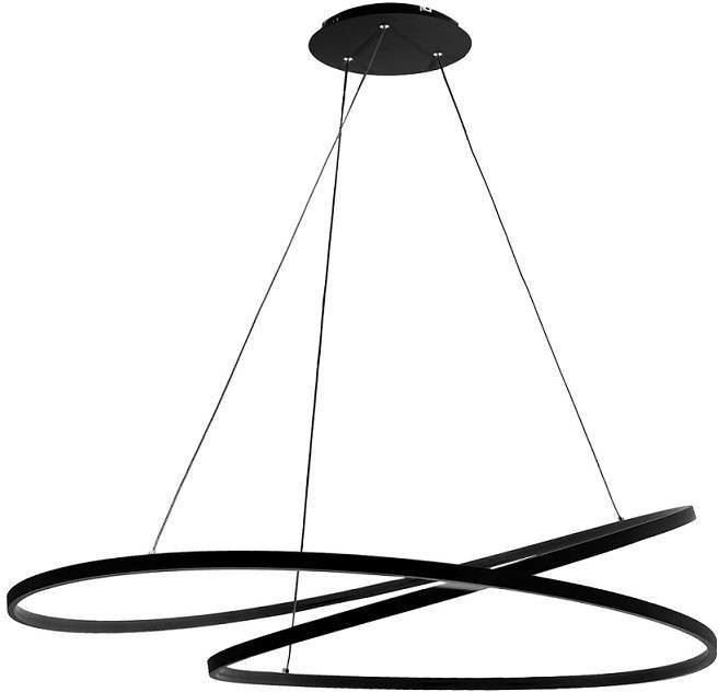 Decorativi Lampa designerska okręgi wiszące LED 122W czarna 650 Decorativi 650