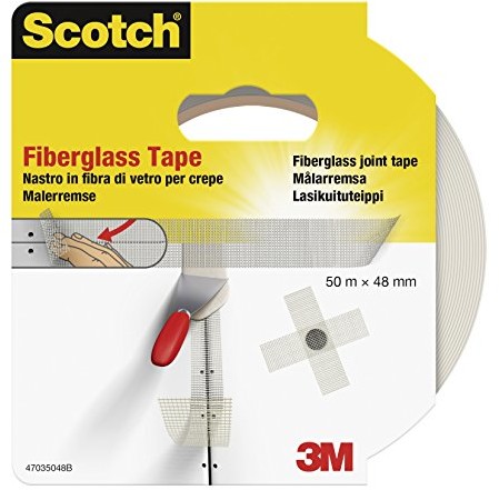 Scotch 302048 Fuga taśma samoprzylepna tkanina siatki z włókna szklanego, 48 MM X 50 m, biały 47035048