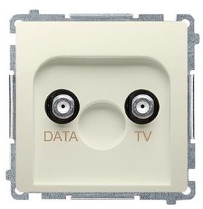 Kontakt Simon Kontakt_Simon Gniazdo TV-DATA. Dwa porty wyjściowe typu 