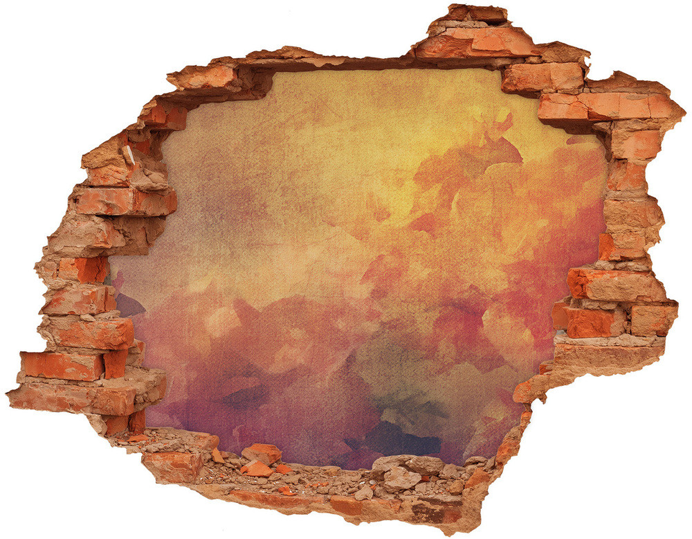 Wallmuralia.pl Dziura 3d fototapeta naklejka Kwiaty
