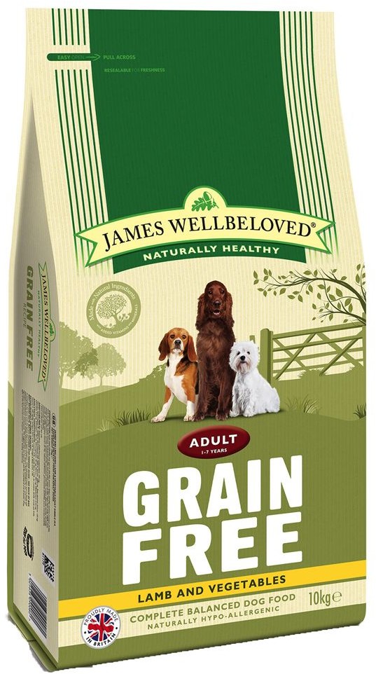 James Wellbeloved Adult jagnięcina i warzywa bez zbóż 10 kg