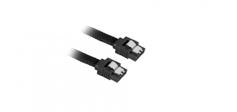 Sharkoon Sata III Kabel z oplotem czarny- 100 cm