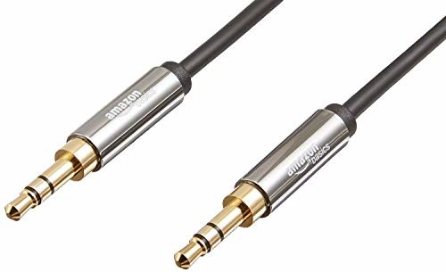 AmazonBasics kabel Aux, kabel audio stereo, wtyczka jack 3,5 mm na wtyk jack 3,5 mm, 1,2 m  2 sztuki