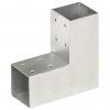 vidaXL Łącznik do słupków w kształcie L, metalowy, 71x71 mm