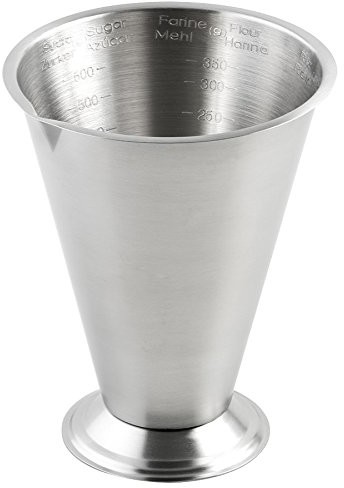 Weis 18576 kubek z miarką stożkowy 600 ML, stal nierdzewna, srebrna, 12.5 x 12.5 x 15 cm 18576