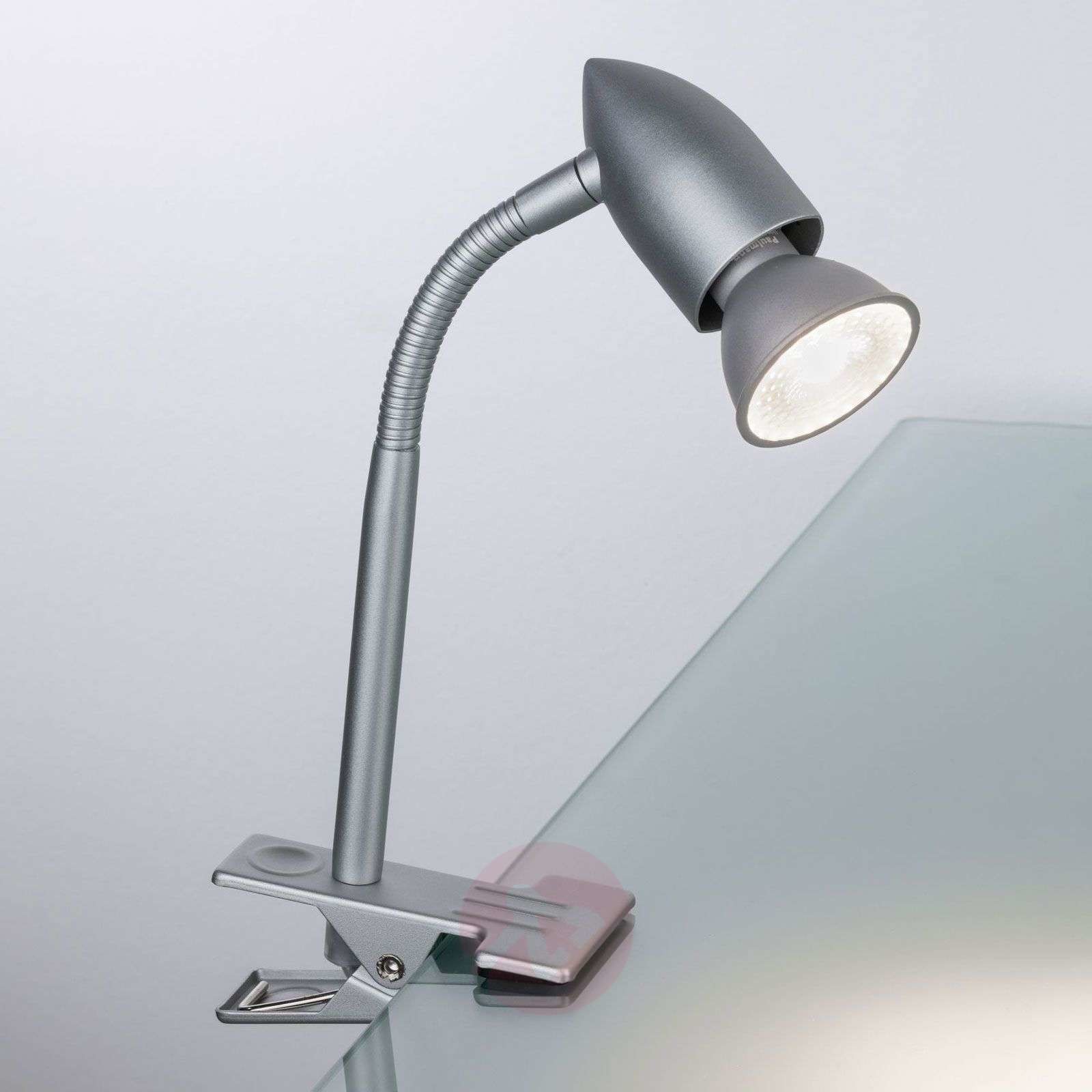 Paulmann Gesa lampa z klipsem, chrom matowy