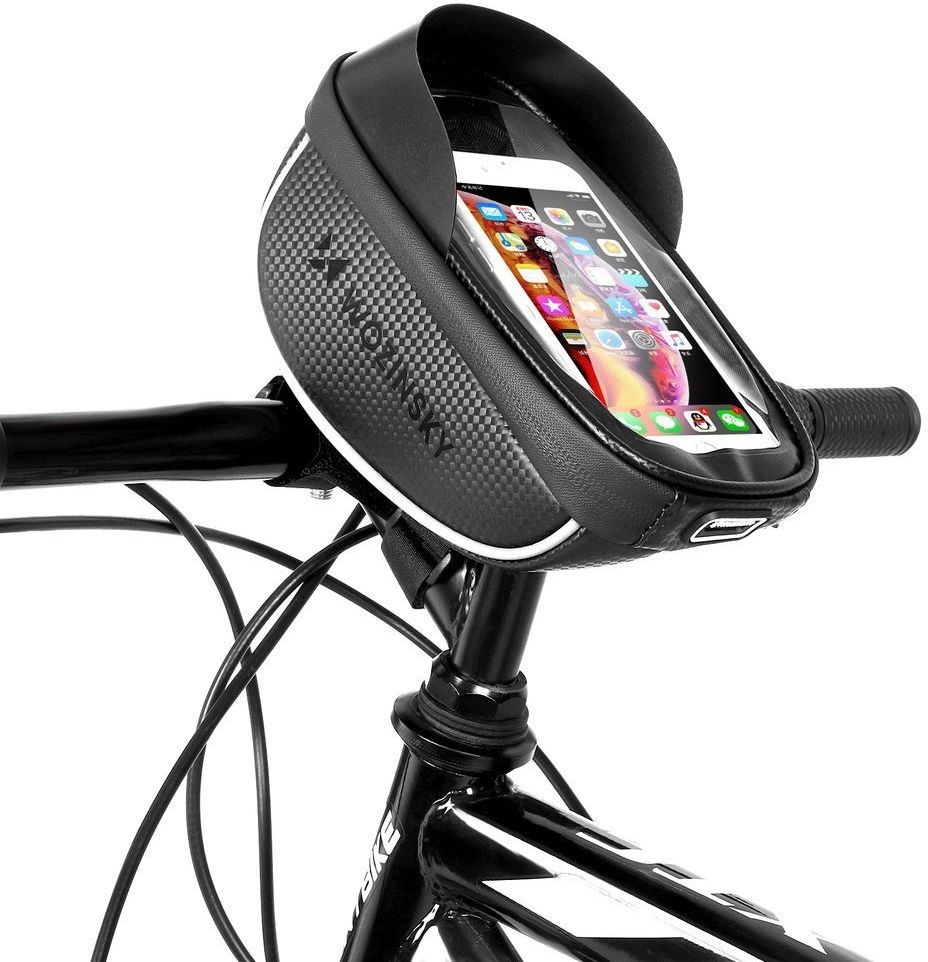 Wozinsky Wozinsky Torba rowerowa na kierownicę pokrowiec na telefon 1L czarny (WBB16BK) WBB16BK