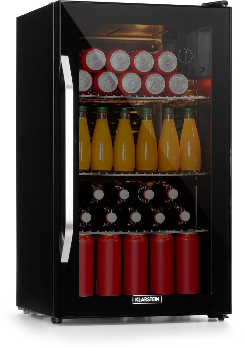 Klarstein Beersafe XXL Onyx, lodówka, A+, LED, 3 ruszt metalowe, szklane drzwi, onyks HEA-Beersafe-XXL-OX