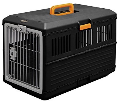 top Iris 531149 pudełko transportowe dla zwierząt domowych, 20 kg, czarne, large, czarny