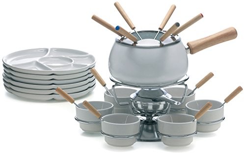 Soul Kitchen Exclsa zestaw do fondue, 28 elementów, kolor biały 32009
