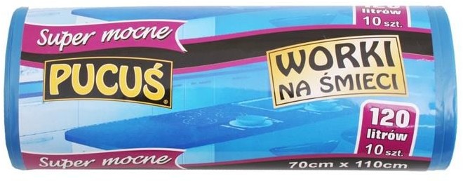 Pucuś Worek na śmieci LDPE 10 sztuk - 120l