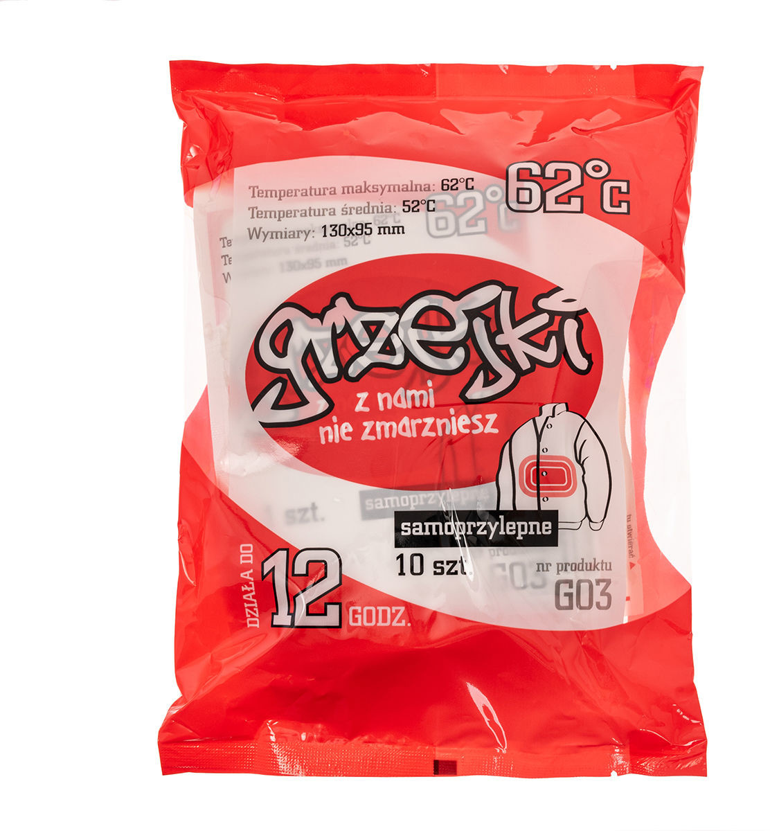 Artus Ogrzewacz chemiczny Grzejki do ciała - 10 szt. (G03)