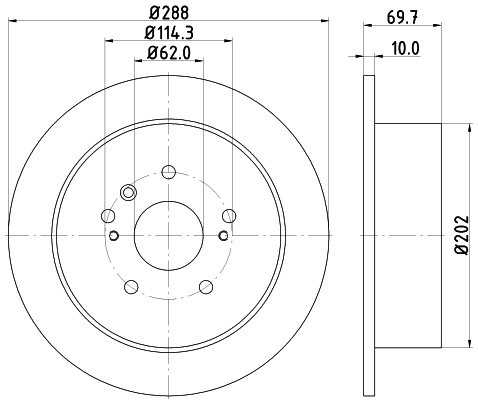 HELLA PAGID Tarcza hamulcowa PAGID 8DD355114-991