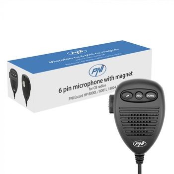 PNI Microfon 6-pinowy z częścią metalową sla stacji CB PNI Escort HP 8000 8001 8024 9000 9001 8000L 8001L (PNI-MK80M)